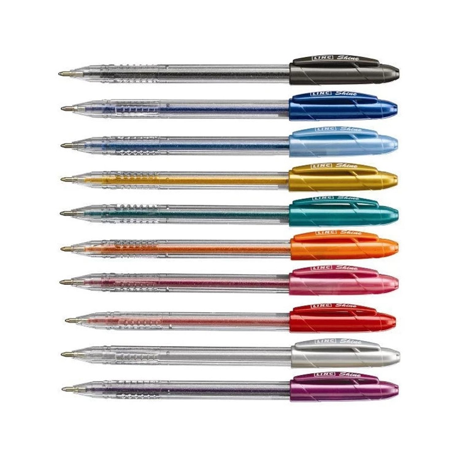 Pix cu gel si sclipici Shine set 10 culori 1mm - LINC fotografia produsului