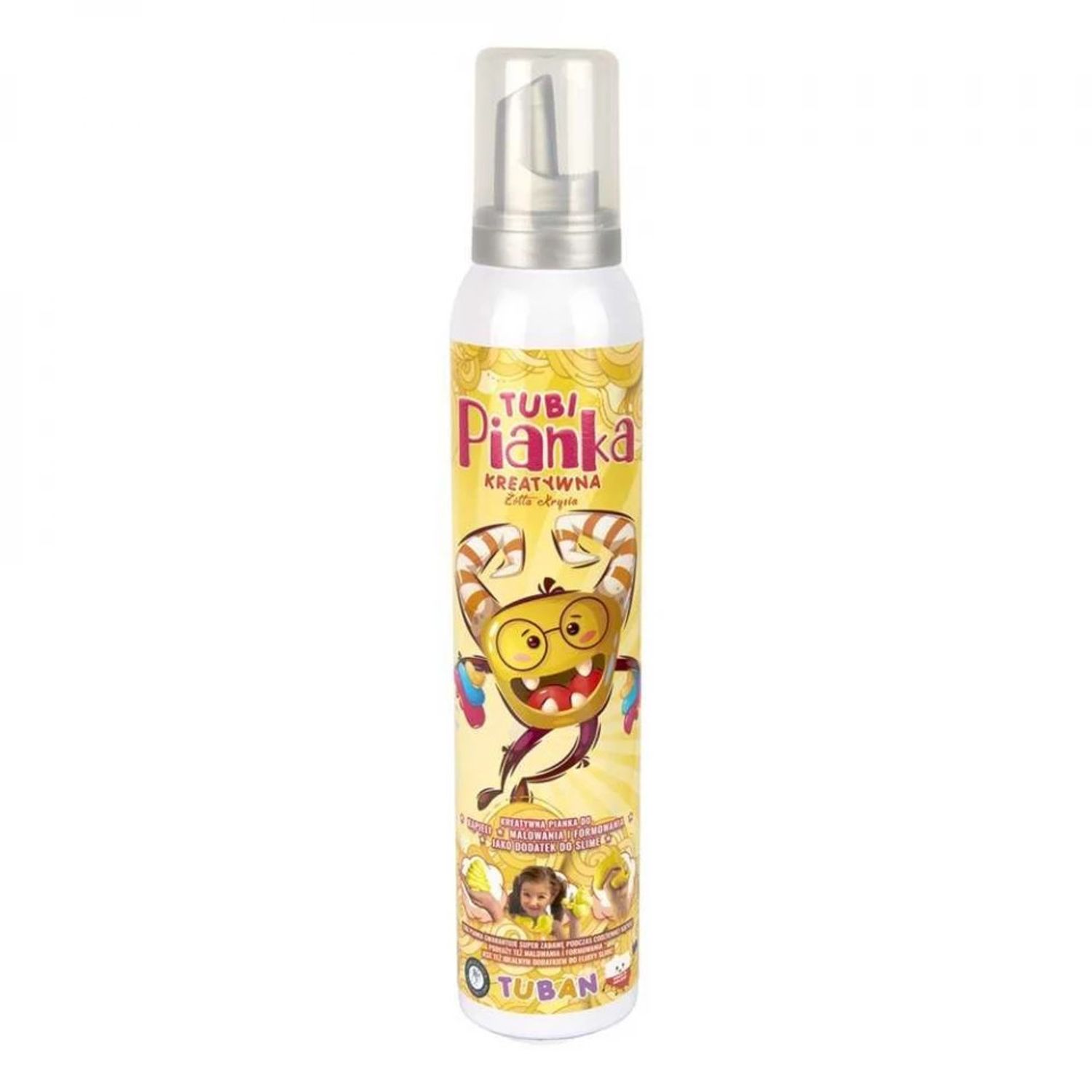 Spuma creativa TUBI, 200 ml, Galbena fotografia produsului