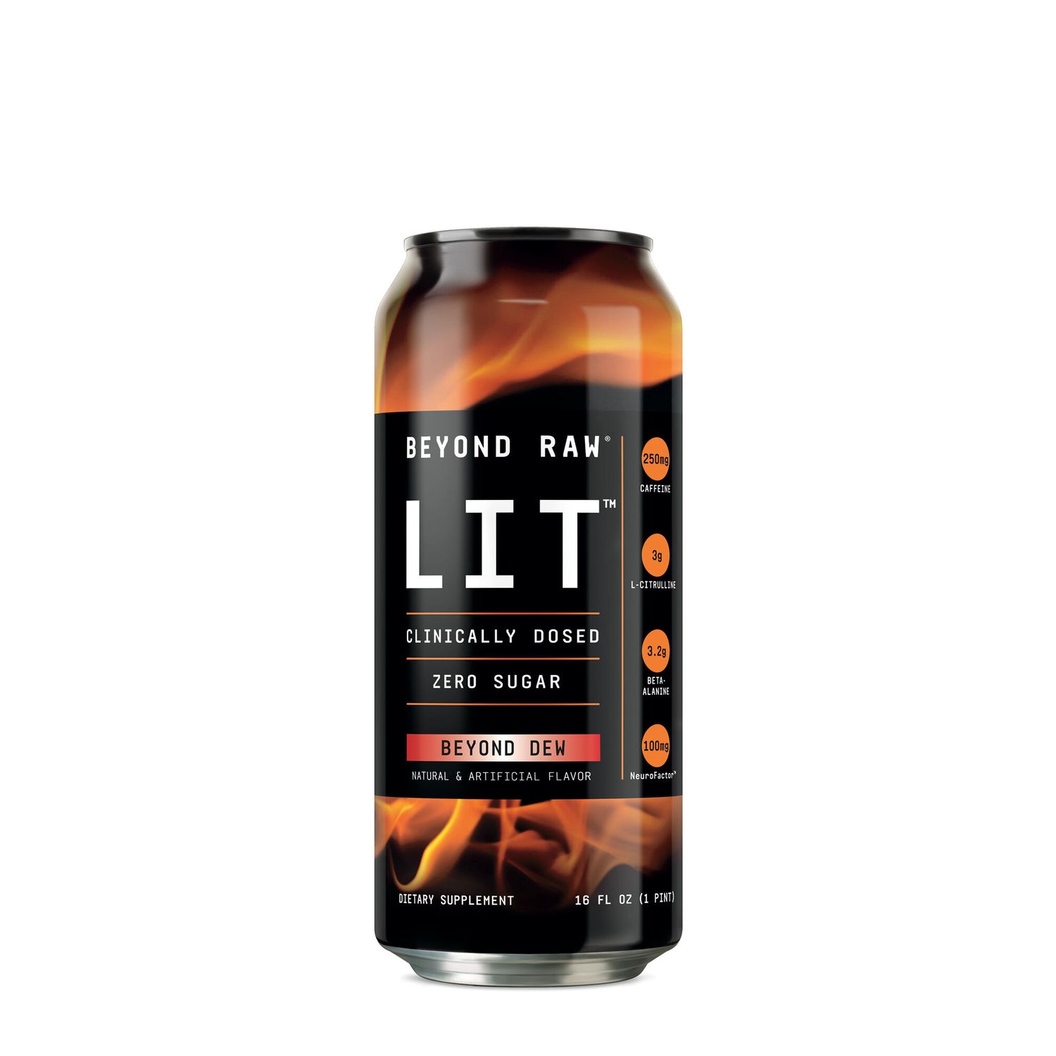 GNC Beyond Raw&reg; LIT&trade; On The Go Beyond Dew, Bautura Pre-Workout RTD, 473ml fotografia produsului