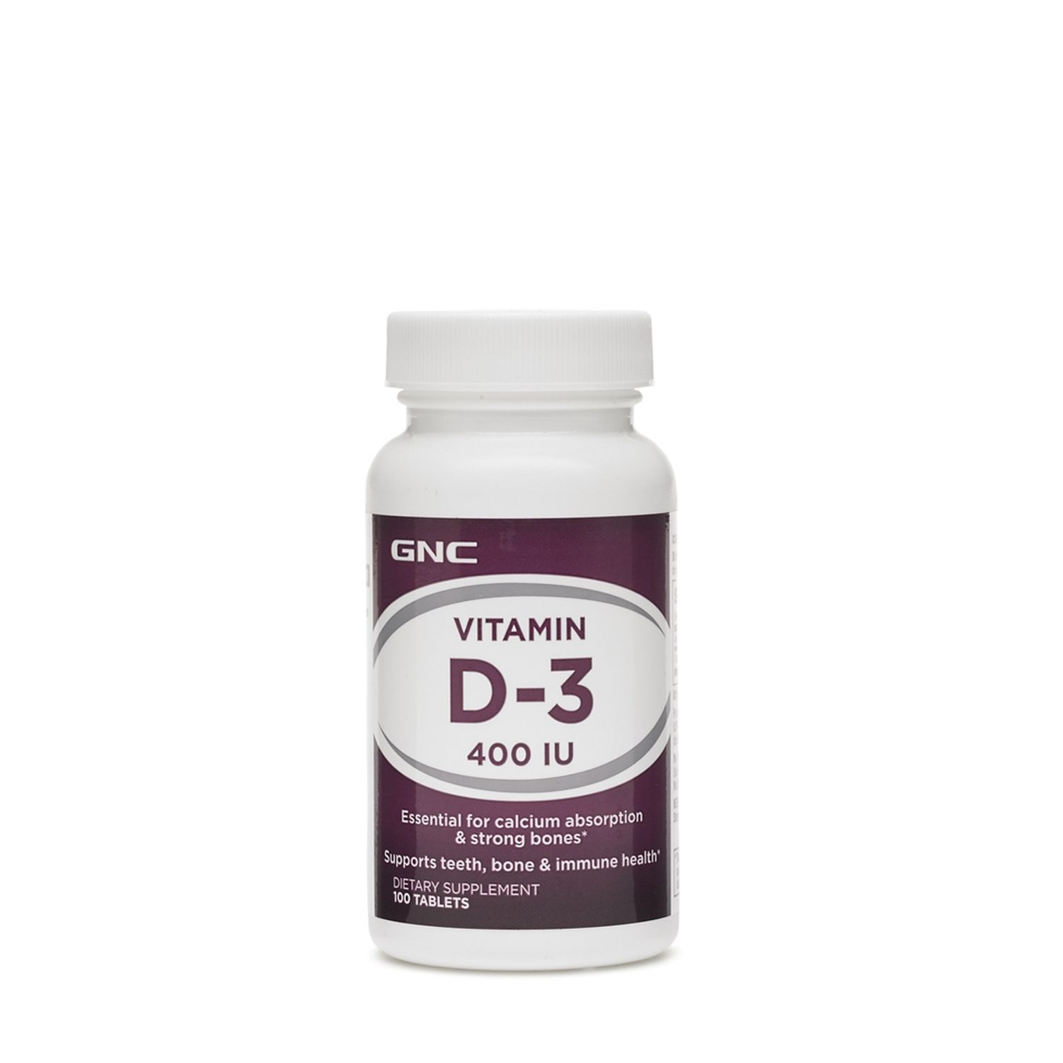 GNC Vitamin D-3 400 IU, Vitamina D-3 Colecalciferol 400 UI, 100 tb fotografia produsului