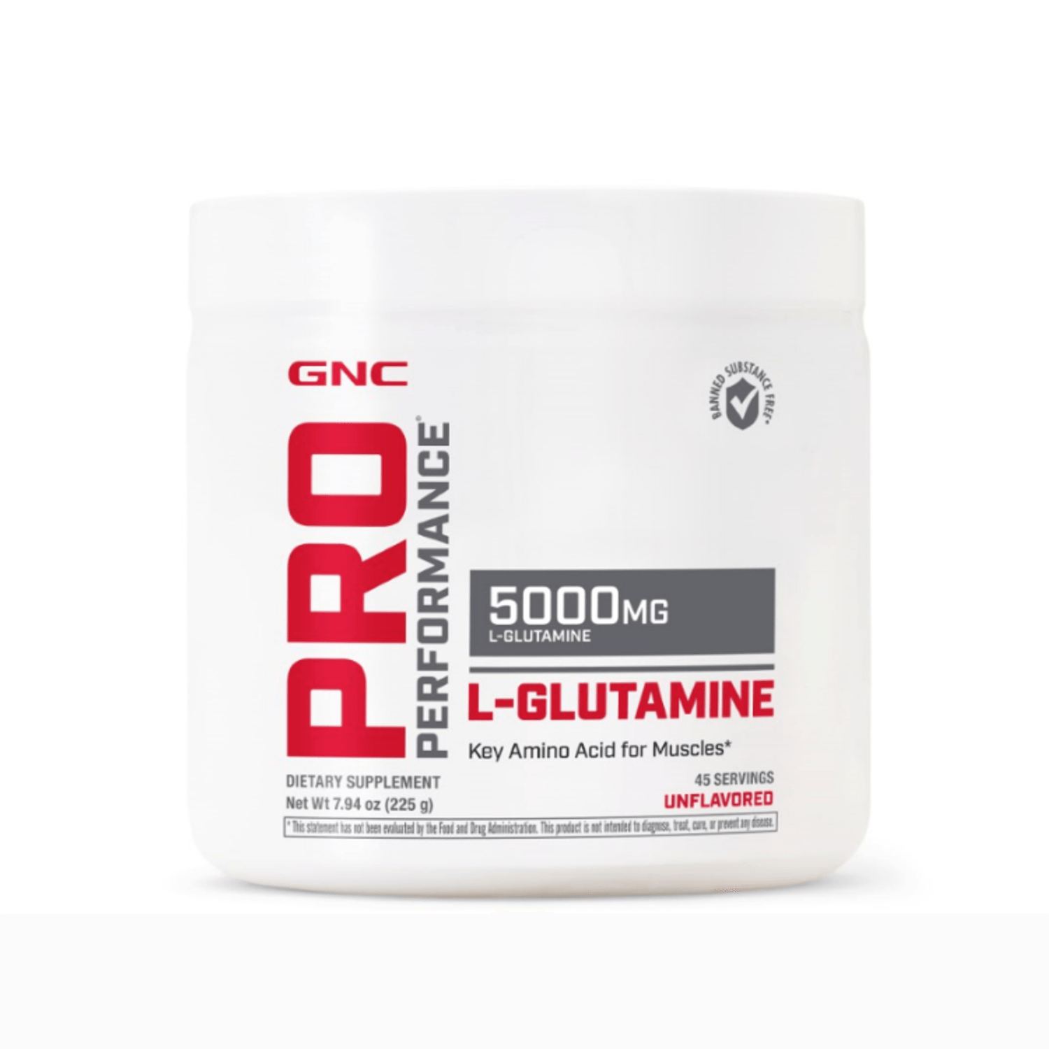 GNC Pro Performance L-Glutamine 5000 mg, L-Glutamina, 225 g fotografia produsului