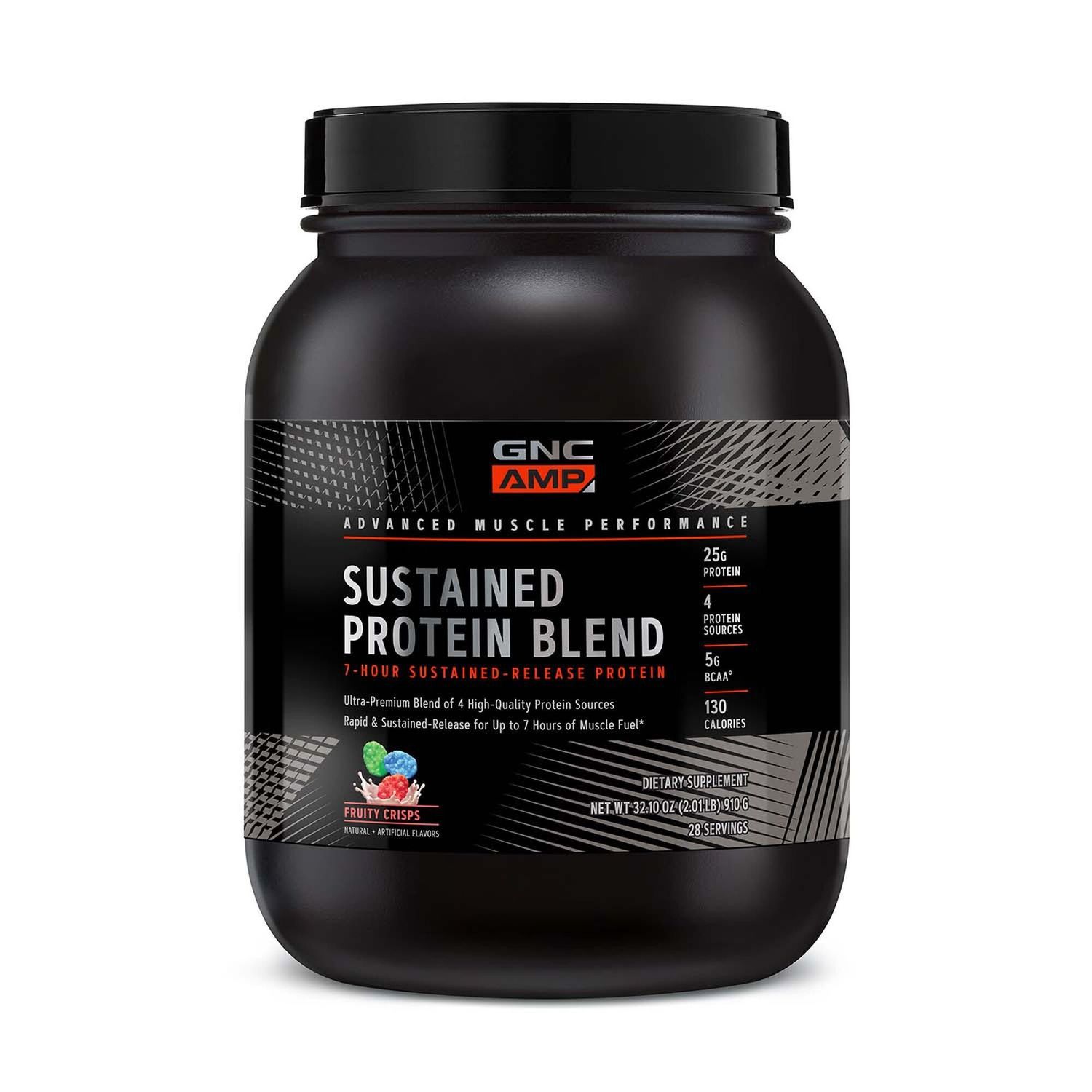 GNC AMP Sustained Protein Blend Amestec Proteic cu Aroma de Cereale Fructate, 910 g fotografia produsului