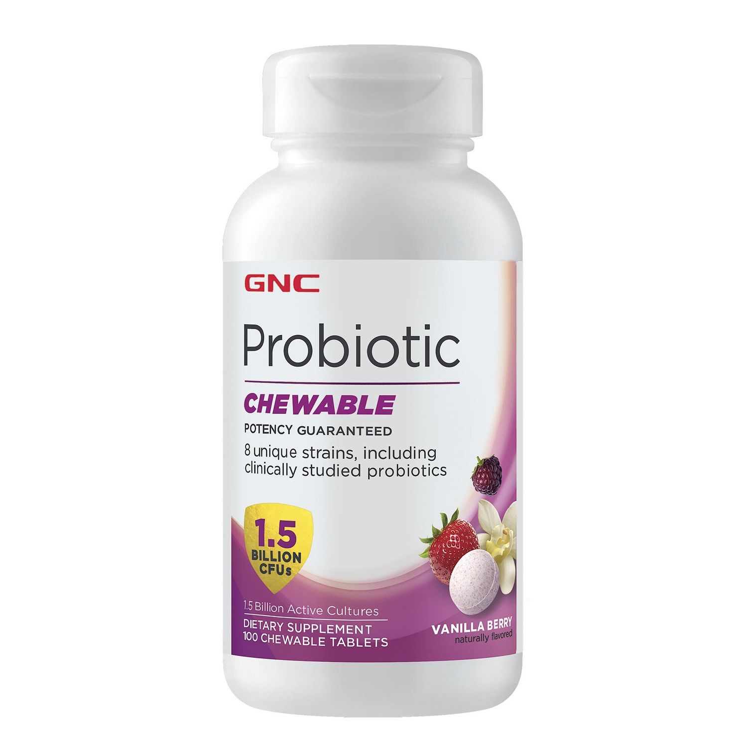GNC Probiotic Chewable - 1.5 Billion CFUs, Probiotic, 100 tb fotografia produsului