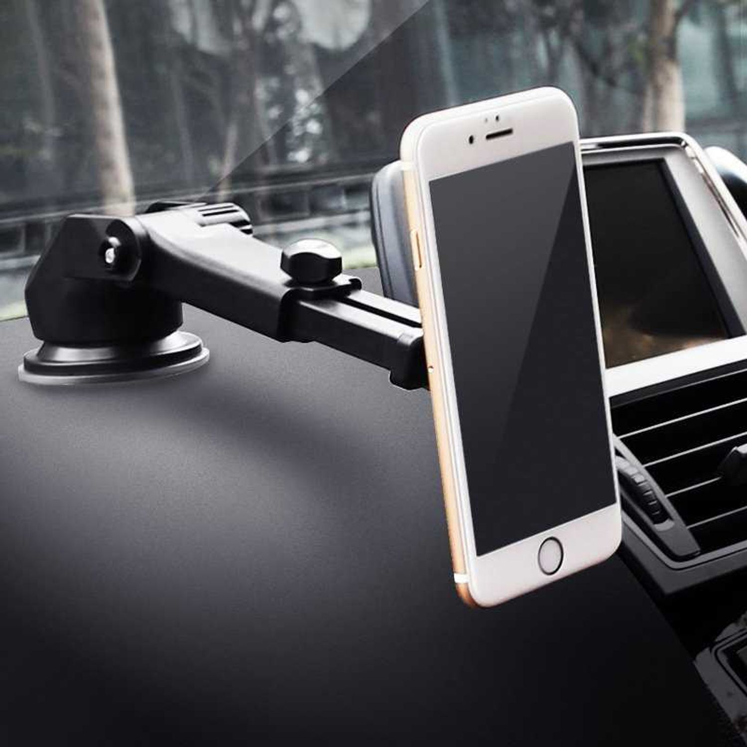Suport Telescopic Magnetic pentru Telefon Baseus Solid Series Argintiu SULX-0S fotografia produsului View 5 L