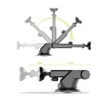 Suport Telescopic Magnetic pentru Telefon Baseus Solid Series Argintiu SULX-0S fotografia produsului View 2 S