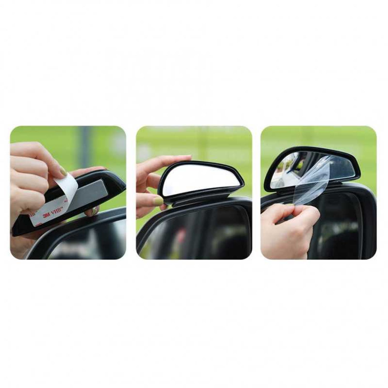 Oglinda Baseus ACFZJ-01 Full-view 2 x Blind-Spot Mirror Negru fotografia produsului View 9 L