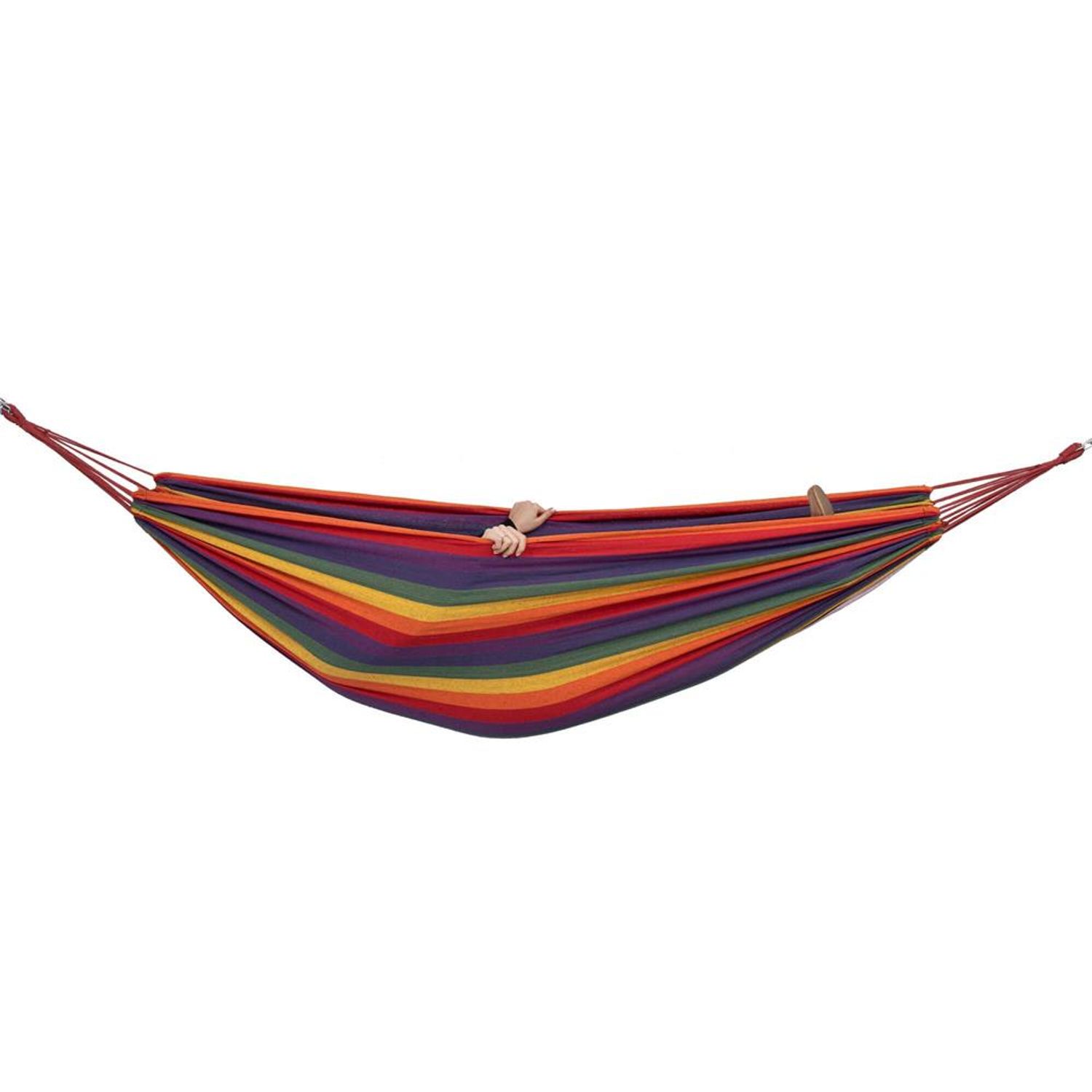 Hamac doua persoane, Sersimo, 100% Bumbac 200&times;150 cm, multicolor fotografia produsului View 7 L