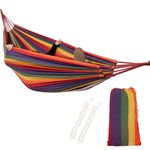 Hamac doua persoane, Sersimo, 100% Bumbac 200&times;150 cm, multicolor fotografia produsului