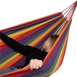 Hamac doua persoane, Sersimo, 100% Bumbac 200&times;150 cm, multicolor fotografia produsului View 11 S