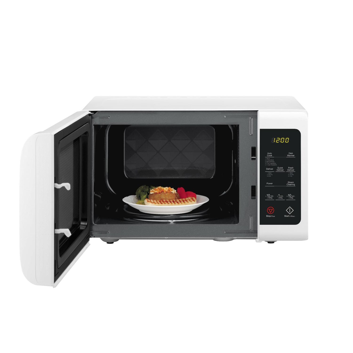 Cuptor cu microunde Daewoo KQG-91RBW, 25 l, 900 W, Digital, Grill, Zero&On, SteamCleaning, Alb fotografia produsului View 3 L