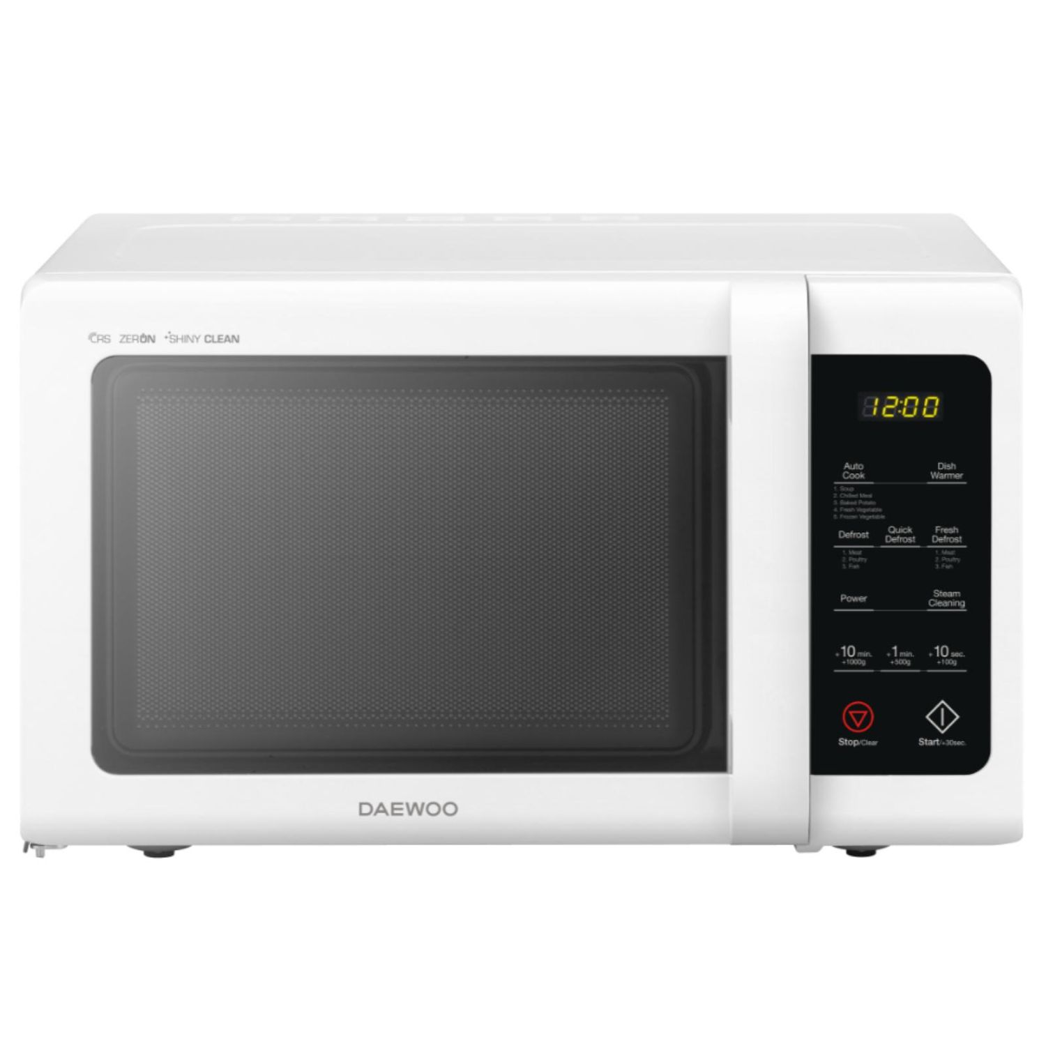 Cuptor cu microunde Daewoo KQG-91RBW, 25 l, 900 W, Digital, Grill, Zero&On, SteamCleaning, Alb fotografia produsului