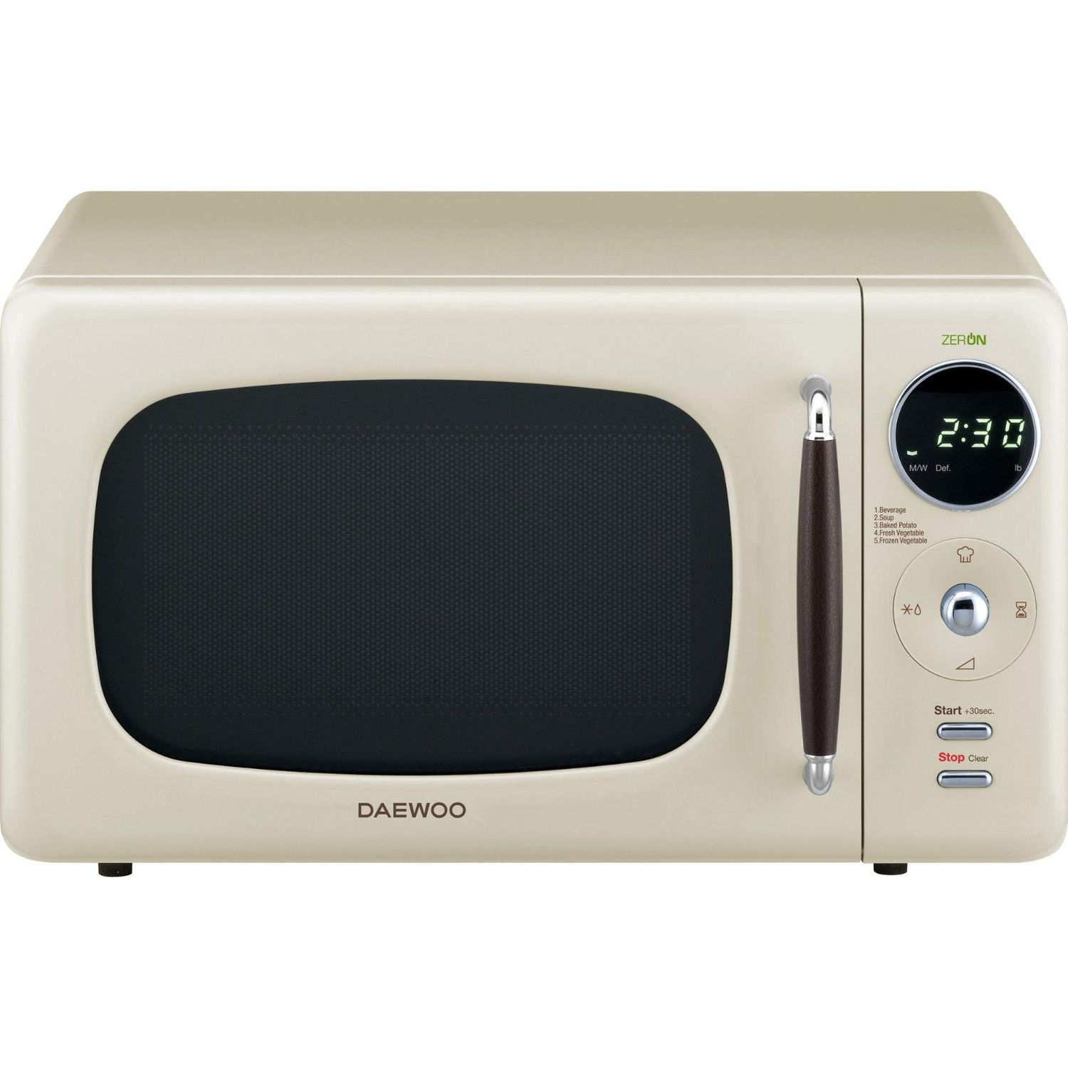 Cuptor cu microunde Daewoo KOR-669RC, 20 L, 800 W, Mecanic, Timer, Bej fotografia produsului
