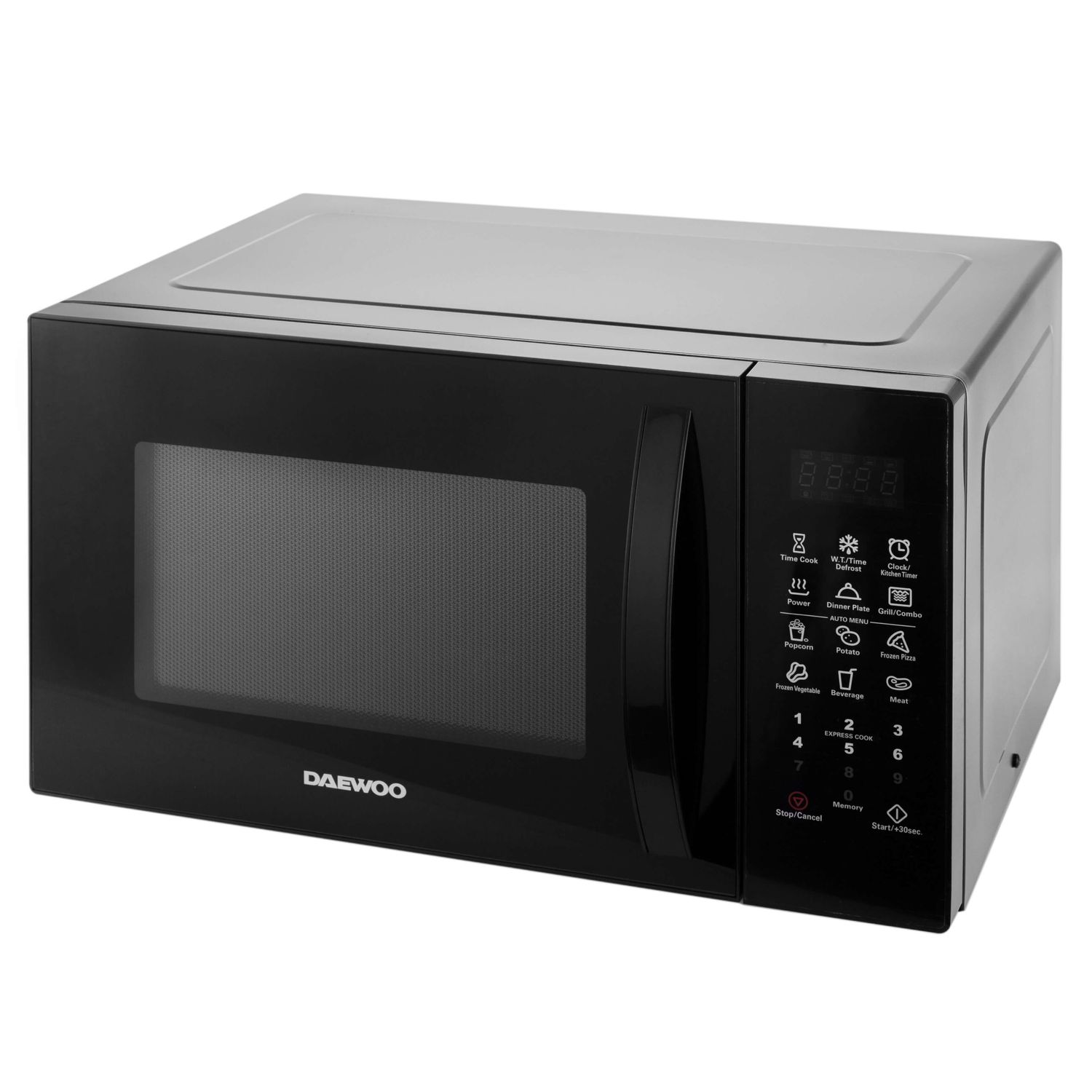 Cuptor cu microunde Daewoo KOR-91RBK-1, 23 L, 900 W, display LED, 10 programe predefinite, program popcorn, Negru fotografia produsului View 3 L