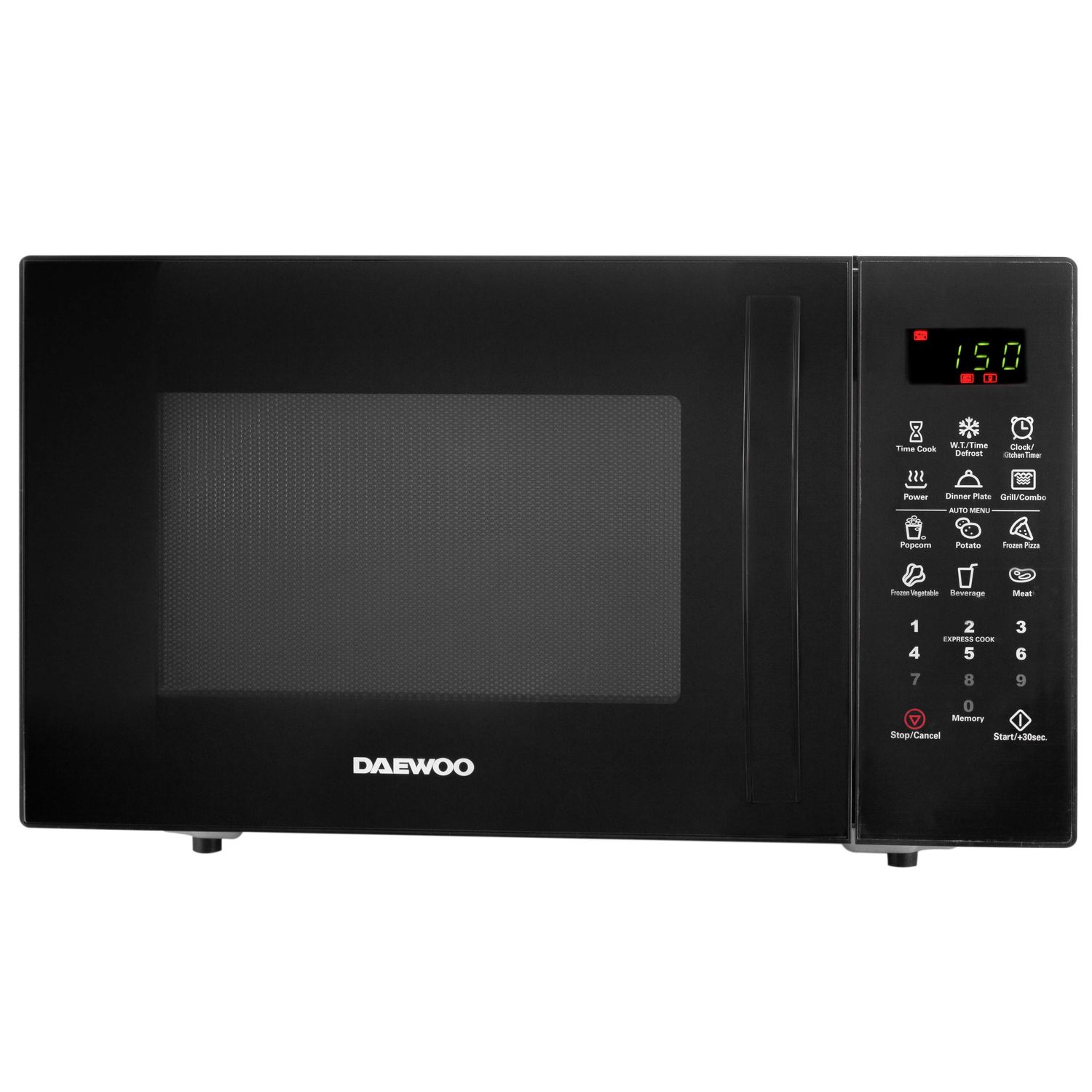 Cuptor cu microunde Daewoo KOR-91RBK-1, 23 L, 900 W, display LED, 10 programe predefinite, program popcorn, Negru fotografia produsului
