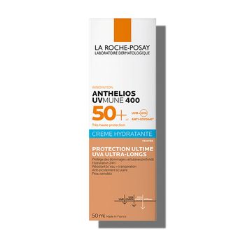 Crema hidratanta cu pigment de culoare pentru protectie solara SPF 50+ La Roche-Posay Anthelios UV-MUNE, 50 ml