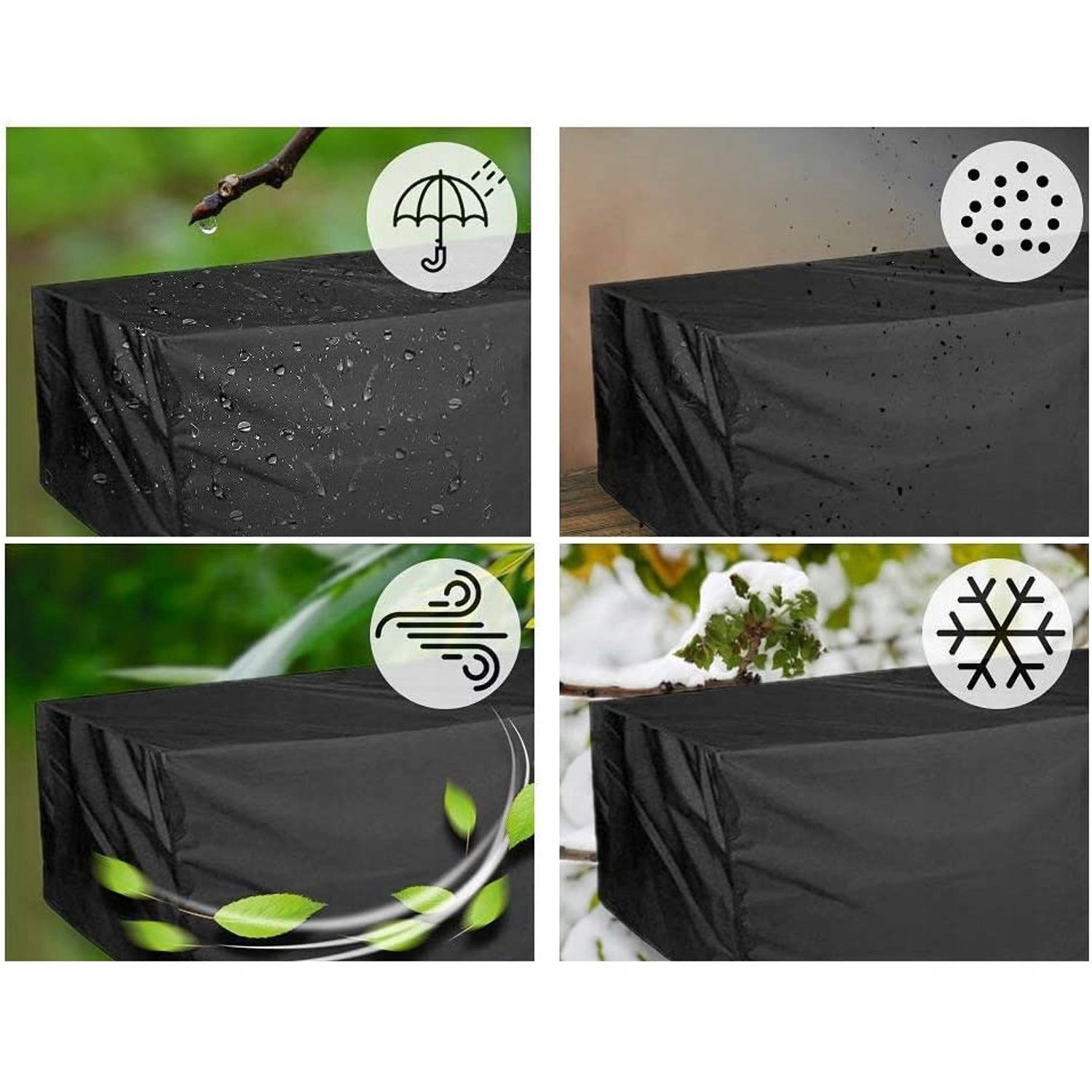 Husa balansoar impermeabila Sersimo, 215x150x150cm, neagra fotografia produsului View 4 L
