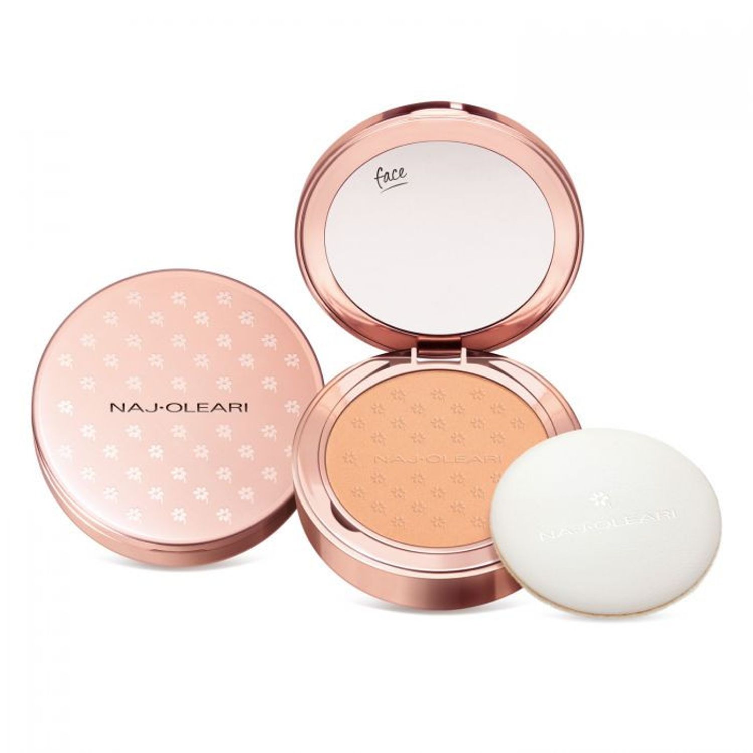 Pudră compactă 02 Peach Pink, NAJ OLEARI, 9.5g fotografia produsului