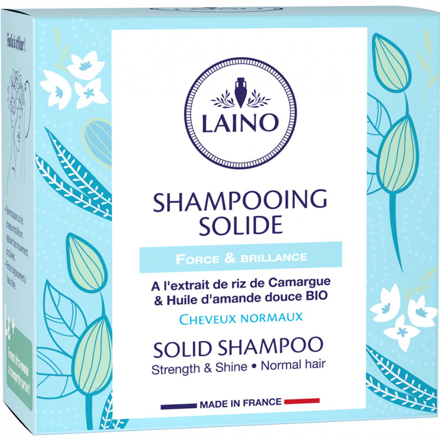 Șampon solid pentru păr normal, Strength & Shine, Laino, 60g fotografia produsului