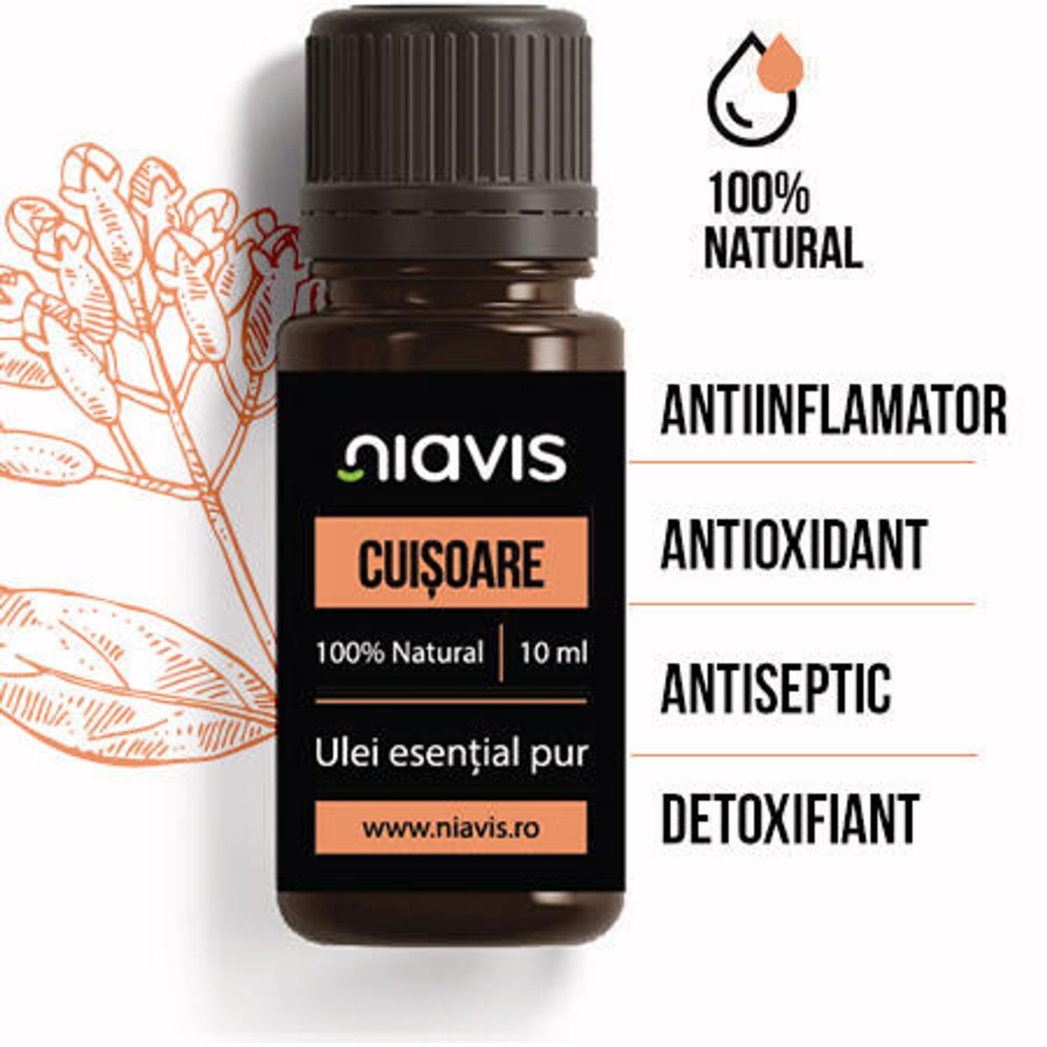 Ulei Esential de Cuisoare, Niavis, 10ml fotografia produsului