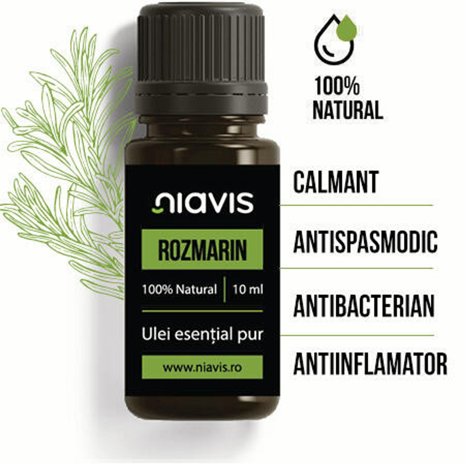 Ulei Esential de Rozmarin, Niavis, 10ml fotografia produsului