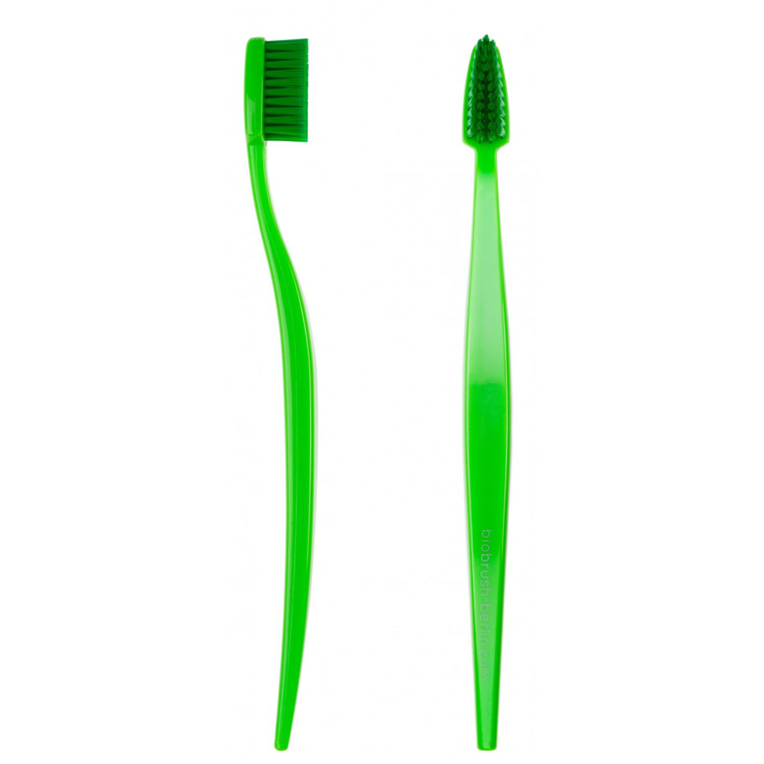 Biobrush Periuță de dinți organică medium-soft - VERDE fotografia produsului