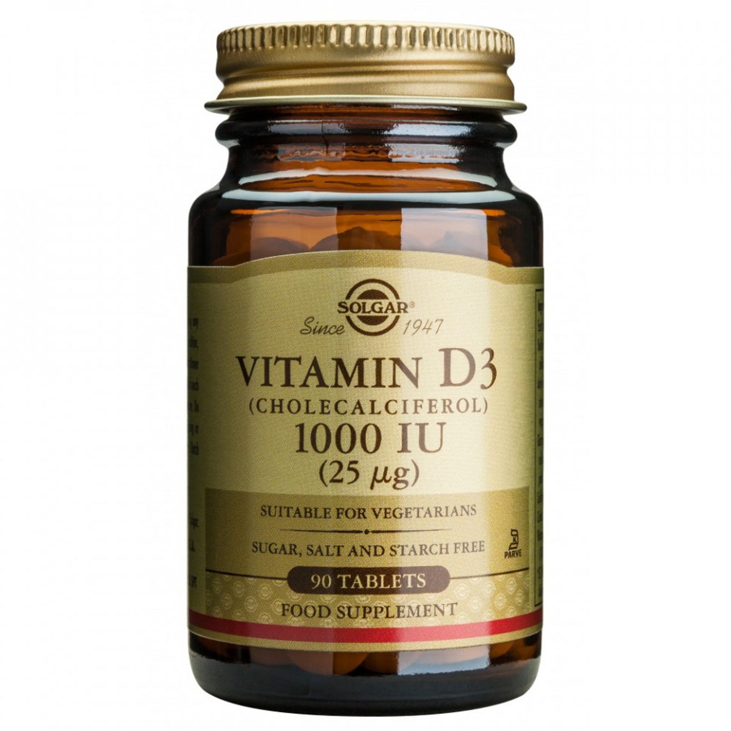 Vitamin D3 1000ui Solgar 90tablete fotografia produsului