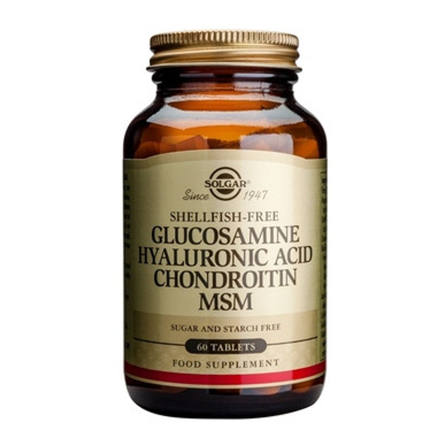 Glucosamine Hyaluronic Acid Chondroitin MSM 60tablete, Solgar fotografia produsului