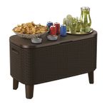 Mini bar gradina ratan maro Keter Bevy Cool Bar fotografia produsului View 3 S