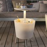 Mini bar gradina Curver Cool Bar alb iluminat fotografia produsului