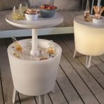 Mini bar gradina Curver Cool Bar alb iluminat fotografia produsului View 2 S