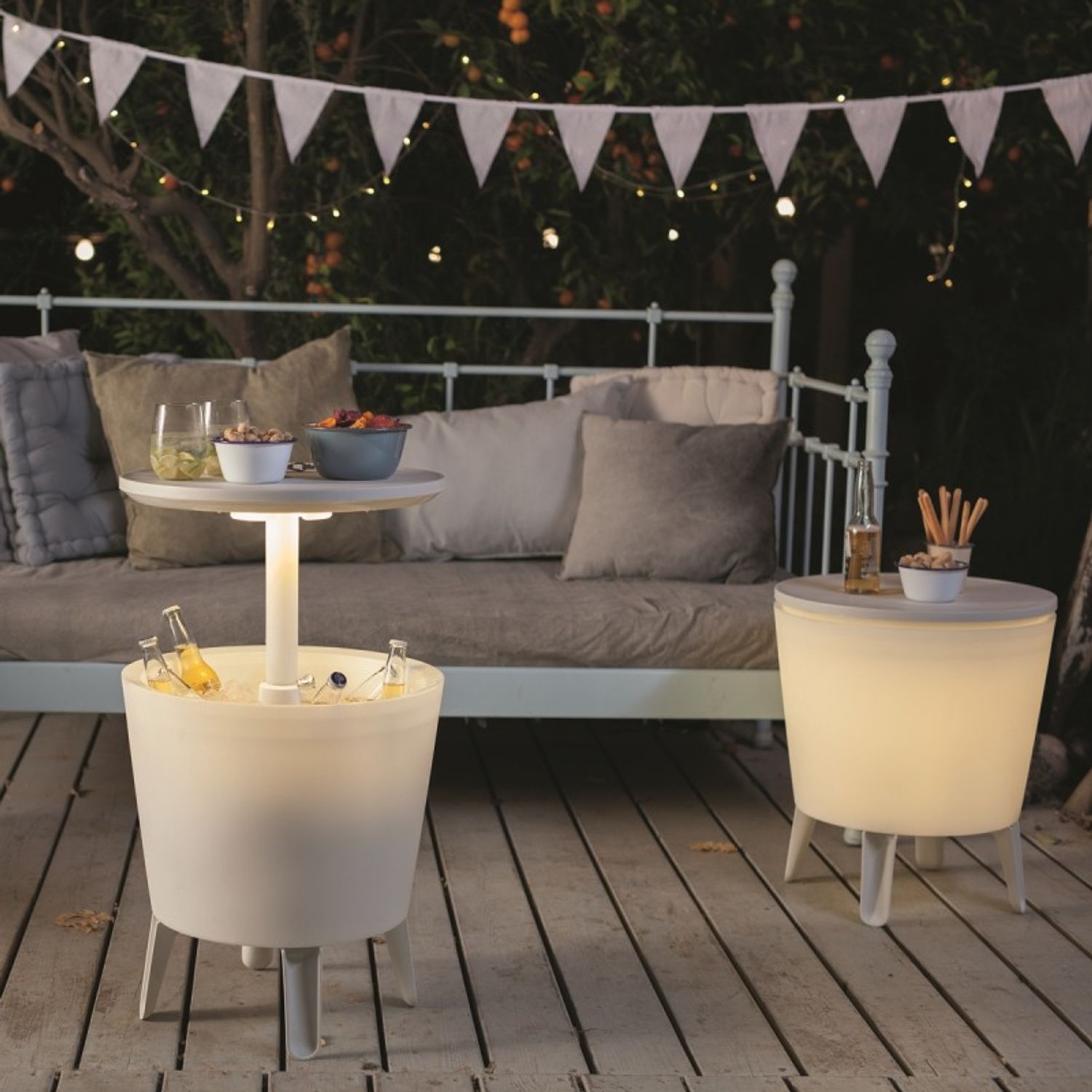 Mini bar gradina Curver Cool Bar alb iluminat fotografia produsului View 4 L