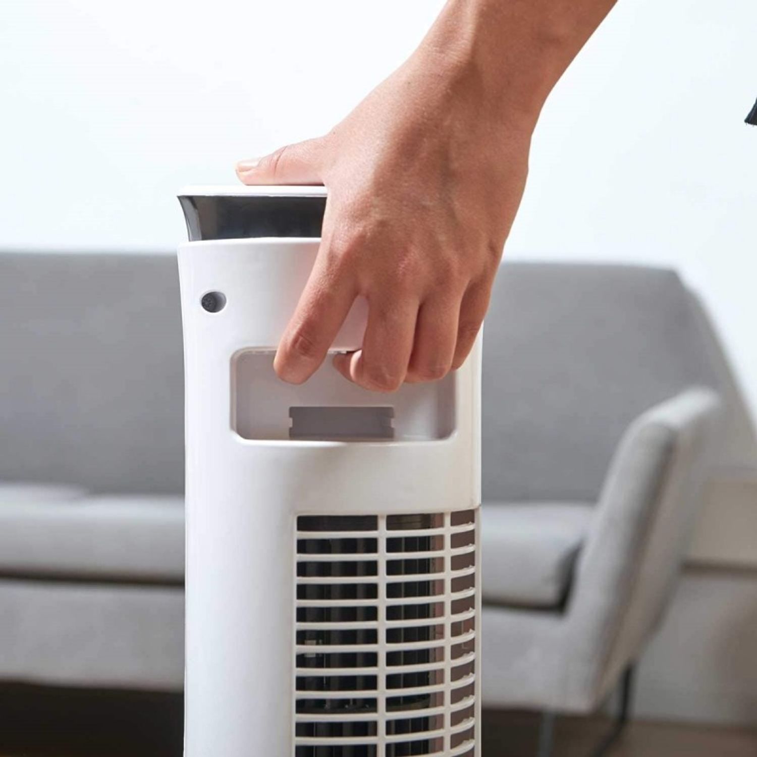 Ventilator turn alb fara telecomanda Black+Decker 81 cm 45 W fotografia produsului View 3 L