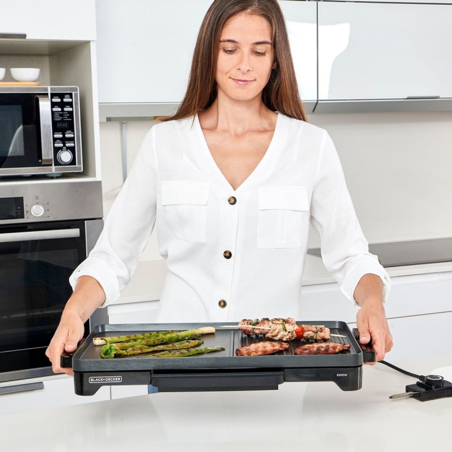 Grill electric Black+Decker 2200 W fotografia produsului View 2 L