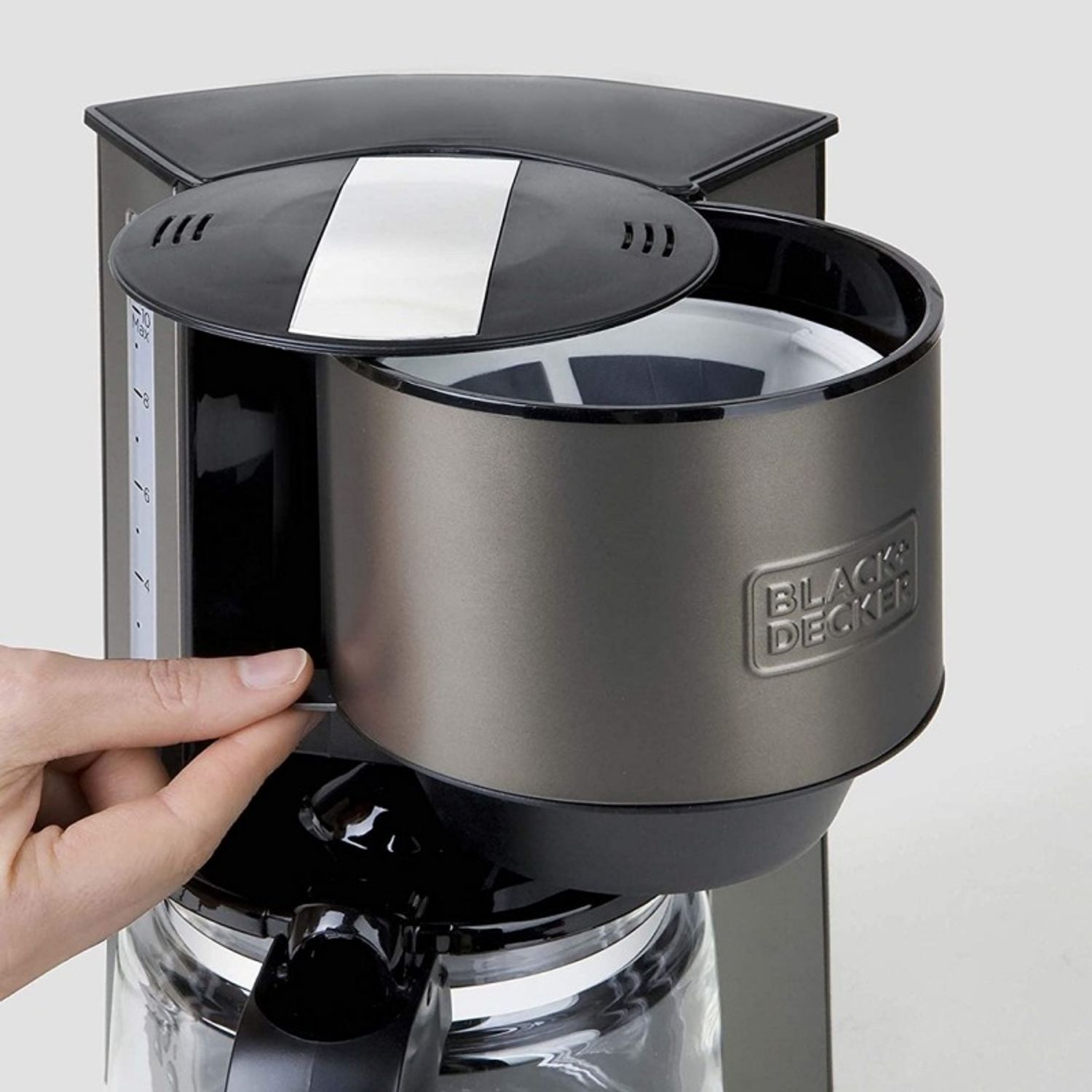 Cafetiera programabila 12 cupe Black+Decker 1.25 L 1000 W fotografia produsului View 3 L