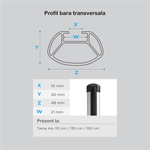 Bare transversale Menabo Tema Aluminiu pentru Ford B-Max, 5 usi, model 2012+ fotografia produsului View 5 S
