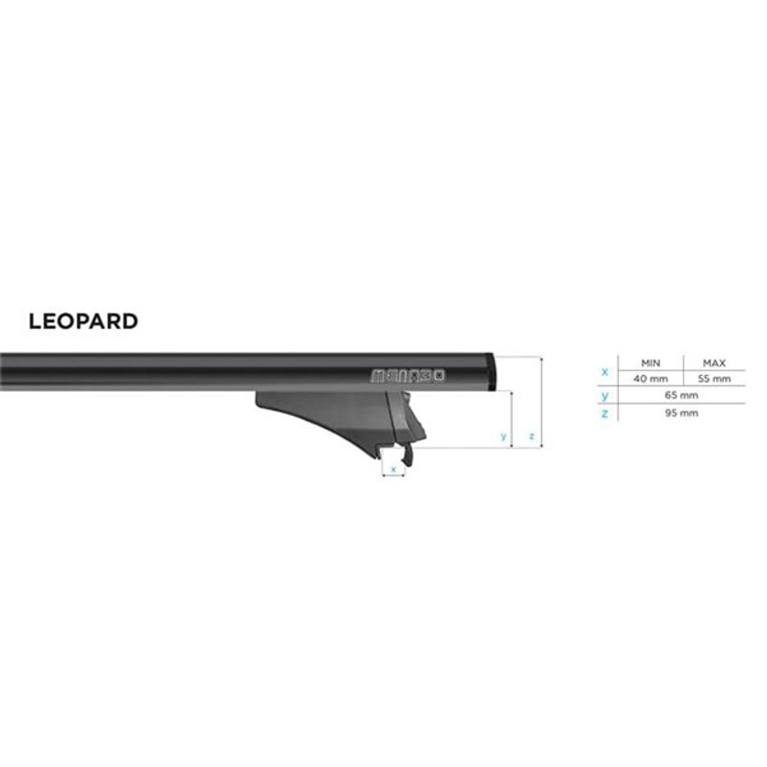 Bare transversale Menabo Leopard Black pentru Peugeot 5008 2021+ fotografia produsului View 4 L