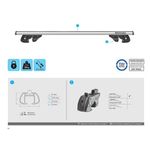 Bare transversale Menabo Sherman Silver XL pentru BMW X7 (G07) 2018+ fotografia produsului View 6 S