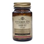 Vitamin D-3 1000 IU chewable 100 tablete, Solgar fotografia produsului