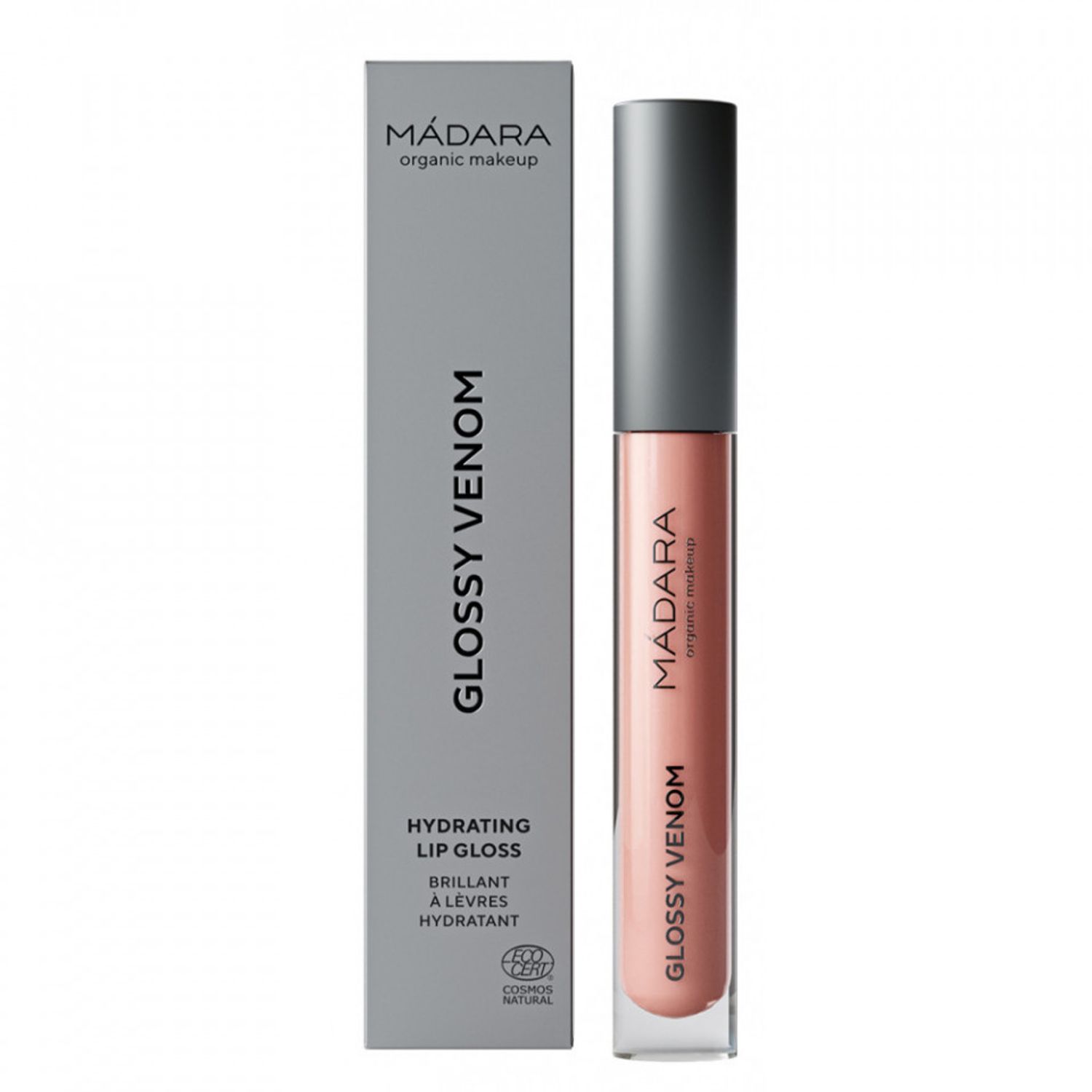 GLOSSY VENOM 74 NUDE CORAL - gloss organic Madara fotografia produsului