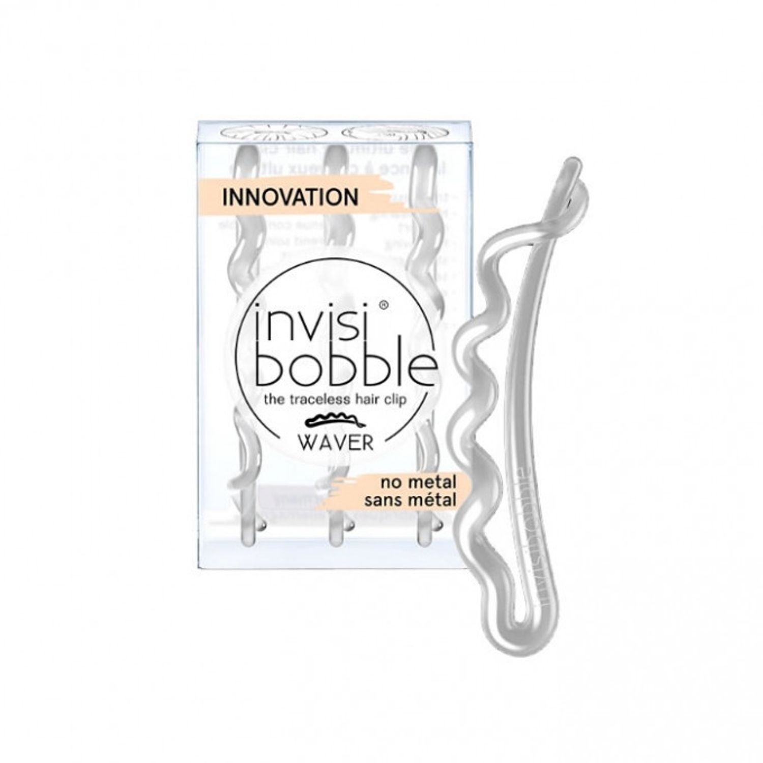 Agrafe pentru par InvisiBobble Waver Crystal Clear, 3buc fotografia produsului