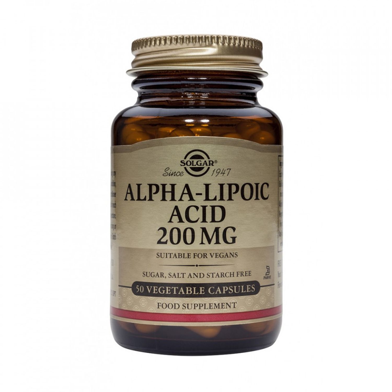 Alpha Lipoic Acid 200mg Solgar 50 capsule fotografia produsului