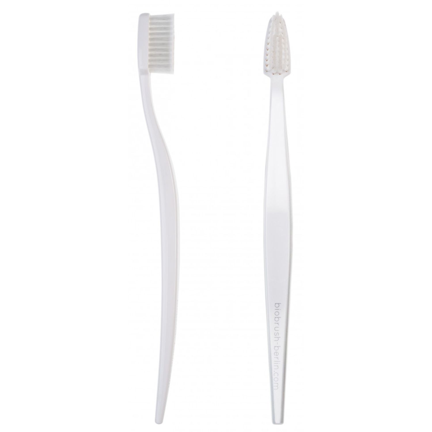Biobrush Periuță de dinți organică medium-soft - ALBĂ fotografia produsului