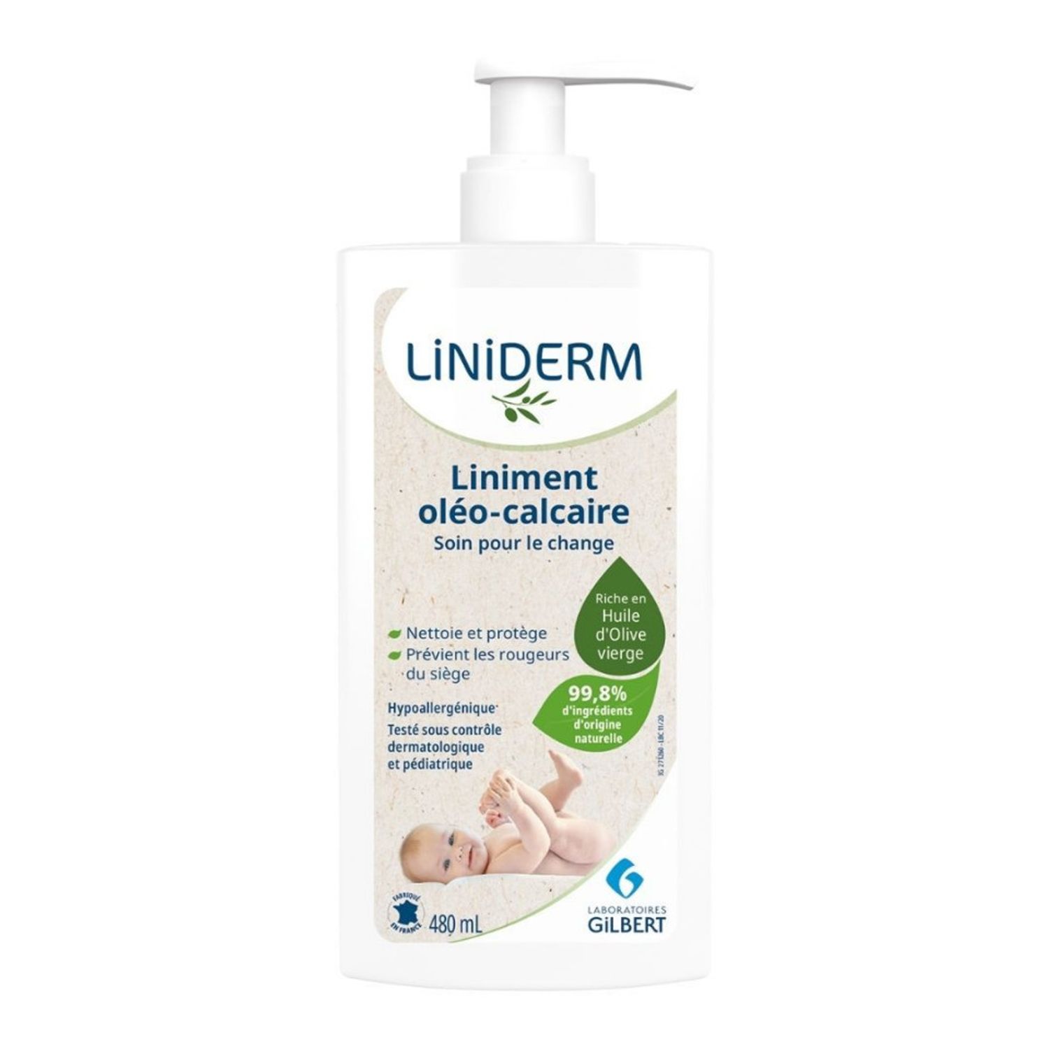 Liniment Oleo-calcaros pentru curățarea zonei scutecului, Liniderm, 480ml fotografia produsului