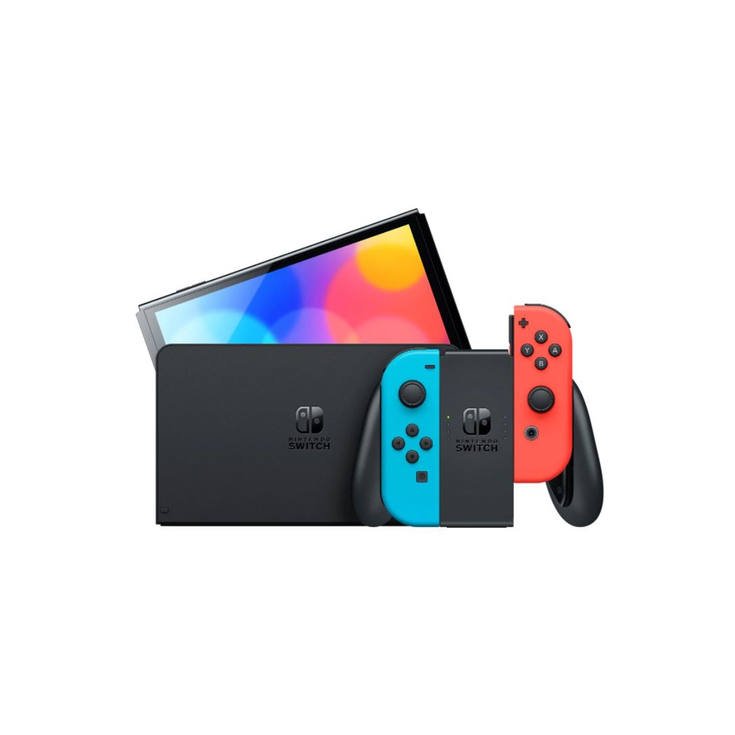 Consola Nintendo Switch OLED, Neon Blue/ Red Joy - Con fotografia produsului