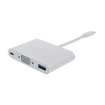 Hub Thunderbolt 3, Convertor USB 3.1 Type C la VGA, USB 3.0 si USB Type C fotografia produsului