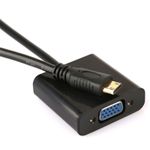 Cablu convertor micro HDMI (tata) - VGA (mama) cu cablu audio, HOPE R fotografia produsului