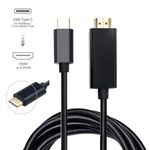 Cablu USB 3.1 Type C la HDMI, 4K@30Hz, 1.8m, negru, HOPE R fotografia produsului View 3 S