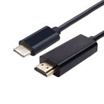 Cablu USB 3.1 Type C la HDMI 2.0, 4K@60Hz, 1.8m, negru, HOPE R fotografia produsului