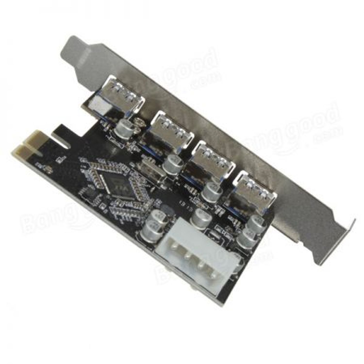 Card adaptor PCIex pentru 4 porturi USB3.0 A (mama), HOPE R fotografia produsului View 2 L