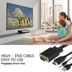 Cablu convertor VGA tata la HDMI tata cu audio si USB, 1.8m, negru fotografia produsului View 5 S
